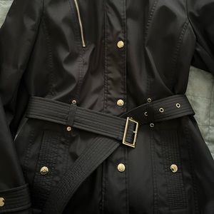 Michael Kors lightweight jacket with zipper hideaway hood